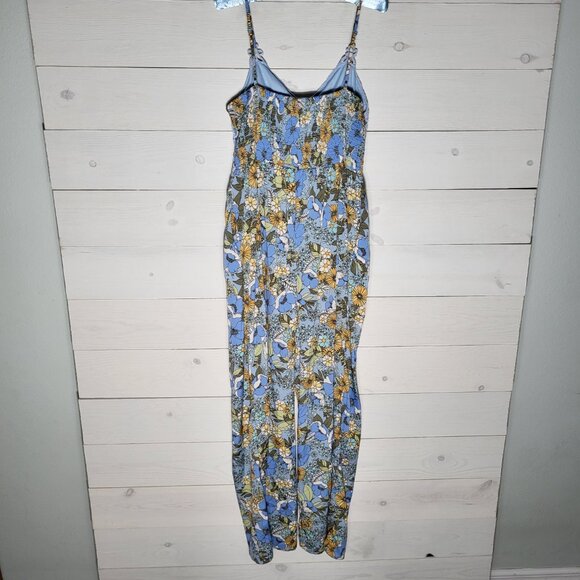 Women's Romper Crochet Retro Floral Wide Leg Jumpsuit. BOHO Hippie. - Picture 2 of 9